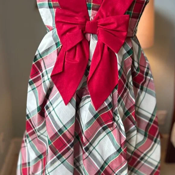 NWOT GYMBOREE Girls Size 10 Christmas Red, White & Green Plaid Dress - Picture 3 of 3